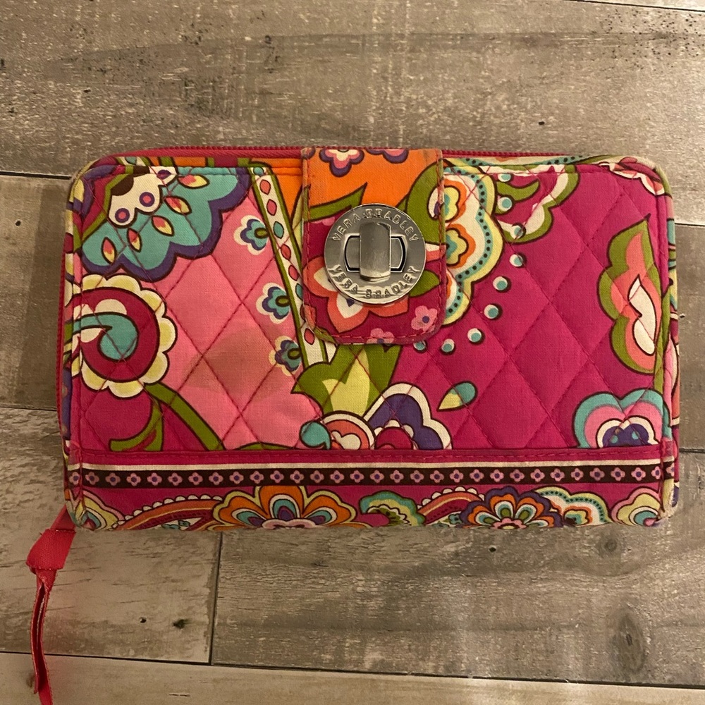 Vera Bradley turn lock wallet